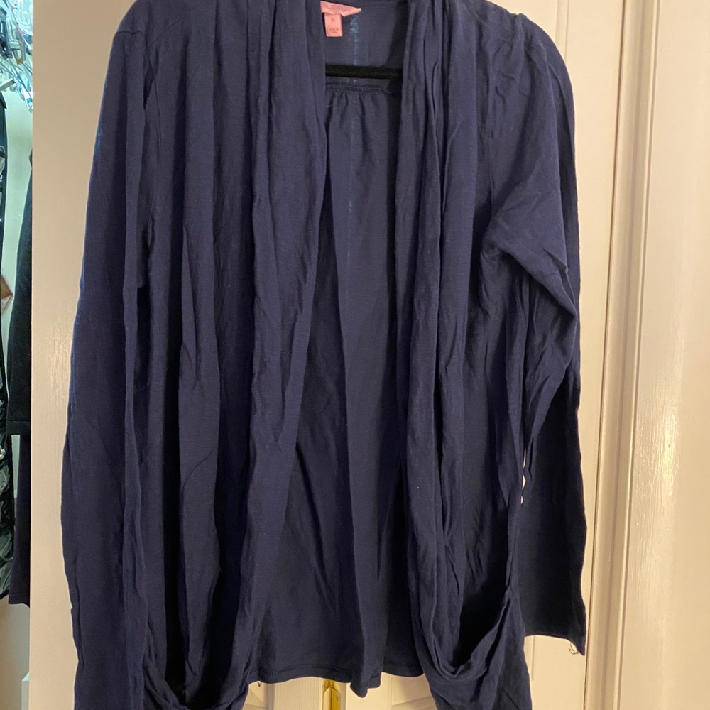 Lilly Pulitzer Leslie Navy Open Cardigan